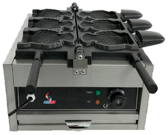 Вафельница в форме рыбок AIRHOT WBF-3 в ШефСтор (chefstore.ru)