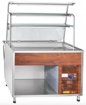 Прилавок-витрина холодильный Abat ПВВ(Н)-70Т-НШ (дуб) (210000007758) 2