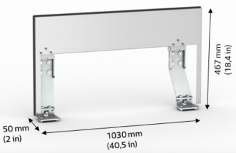 Набор для настенного монтажа L RATIONAL 60.75.993 (Габаритные размеры)