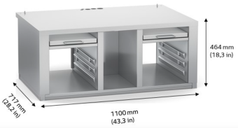 Подставка для установки на цоколе 2-XS RATIONAL 60.31.540 (Габаритные размеры)
