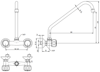 Смеситель с краном Monolith R0102010211 (3)