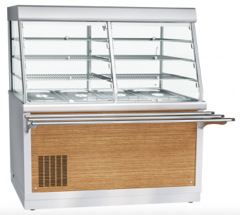 Прилавок-витрина холодильная Abat ПВВ(Н)-70Х-С-01-НШ с декор панелью