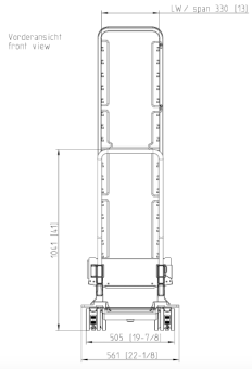 Рама с направляющими 20-1-1, 17 уровней RATIONAL 60.21.289 (3)