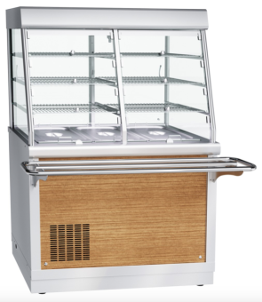 Прилавок-витрина холодильная Abat ПВВ(Н)-70Х-С-НШ с декоративной панельню