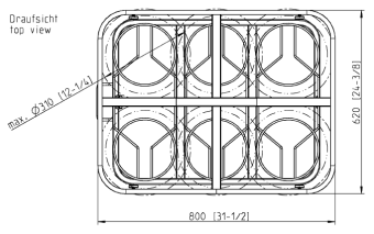 Тележка-кассета 10-2-1, 52 тарелки RATIONAL 60.12.022 (3)