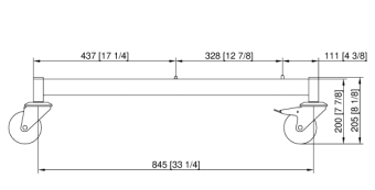 Подставка UG I Combi-Duo с роликами 6-2-1 на 6-2-1 и 10-2-1 Э RATIONAL 60.31.204 (3)