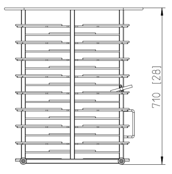 Тележка-кассета 10-1-1, 26 тарелок RATIONAL 60.11.602 (4)