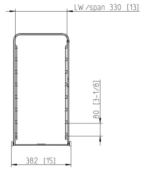 Рама с направляющими 10-1-1, 8 уровней RATIONAL 60.11.601 (4)