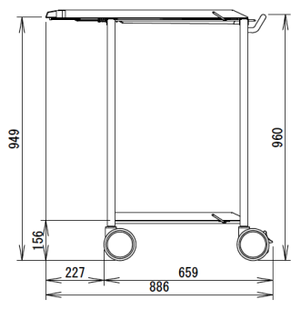 Тележка для рам 6-1-1 и 10-1-1 RATIONAL 60.74.000 (2)