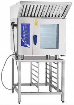 Пароконвектомат электрический Abat ПКА 6-1-1ПМ2 с зонтом на подставке в ШефСтор (chefstore.ru)