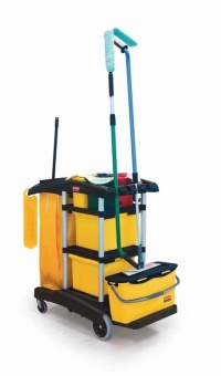 Тележка для уборки c аксессуарами Rubbermaid FG9T7400BLA в ШефСтор (chefstore.ru) 7