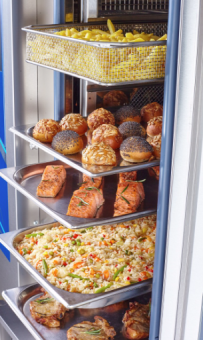 Смешанная загрузка в пароконвектомате  Abat ПКА 20-1-1ПП2 Смешанная загрузка в пароконвектомате  Abat ПКА 20-1-1ПП2