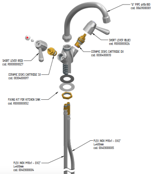 Смеситель с краном Monolith R0101020119 деталировка