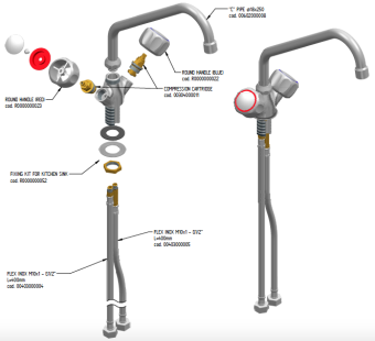 Смеситель с краном Monolith R0101020107 деталировка