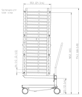 Рама с направляющими 20-1-1, 20 уровней RATIONAL 60.21.331 (3)