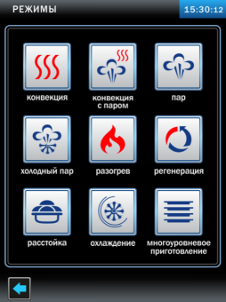 Пароконвектомат электрический Abat ПКА 10-1-1ВП2 панель управления режимы готовки