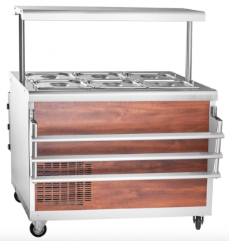 Прилавок холодильный Abat ПВВ(Н)-70ПМ-НШ (дуб) (210000000457) в ШефСтор (chefstore.ru) 2