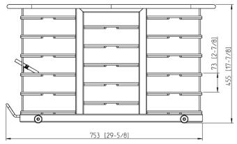 Тележка-кассета 6-2-1, 34 тарелки RATIONAL 60.62.017 (3)