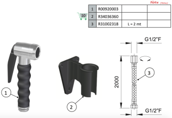 Душирующее устройство Rubinetterie 00922000 (3)