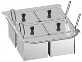 Набор 4 неперфорированных корзин с крышками с рамой RATIONAL 60.75.978 в компании ШефСтор