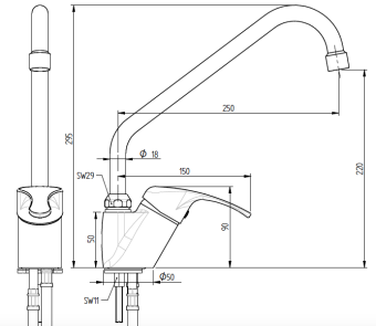 Смеситель Monolith R 0201020218 (короткий рычаг) 2