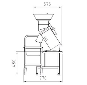 Овощерезка настольная HALLDE RG-350 с непрерывной подачей габариты 1 в ШефСтор (chefstore.ru)