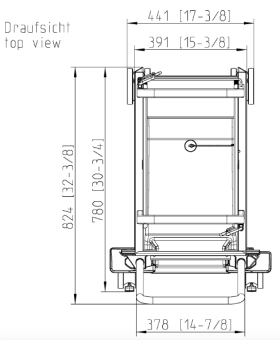 Рама с направляющими 20-1-1, 20 уровней RATIONAL 60.21.331 (5)