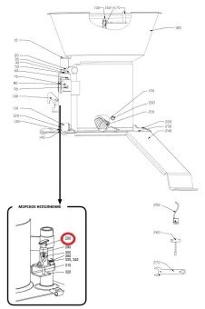 Т-образная ручка (морское исполнение) Hallde 37507 (Бункер непрерывной подачи) в ШефСтор (chefstore.ru)