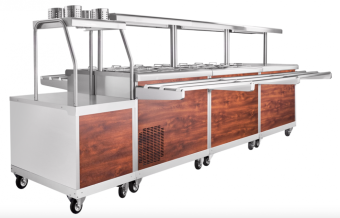 Передвижная линия самообслуживания Abat с отделкой