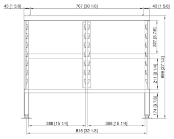 Подставка II Пекарь флот 6-1-1 и 10-1-1 RATIONAL 60.31.211 (2)