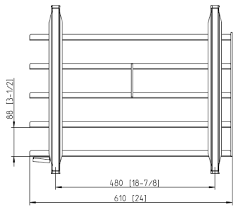 Навесная рама 6-1-1 Пекарь 5 уровней RATIONAL 60.61.576 (2)
