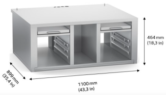 Подставка для установки на цоколе 2-S RATIONAL 60.31.541 (Габаритные размеры)