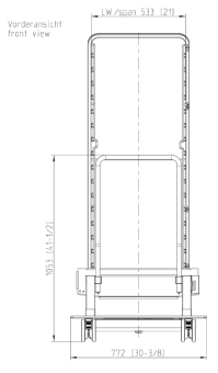 Рама с направляющими 20-2-1, 16 уровней RATIONAL 60.22.395 (3)