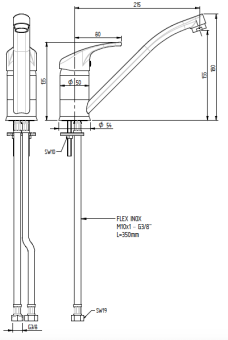 Смеситель с краном Monolith R0201020201 (3)