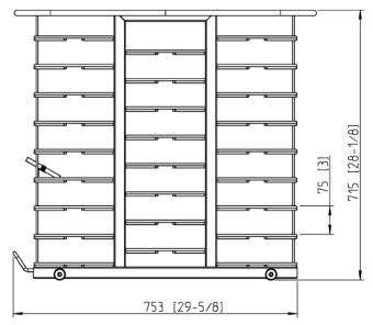 Тележка-кассета 10-2-1, 52 тарелки RATIONAL 60.12.022 (4)