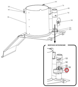 Фиксатор (морское исполнение) Hallde 37506 (Цилиндр подачи В) в ШефСтор (chefstore.ru)