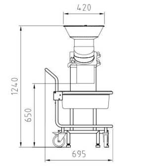 Овощерезка настольная HALLDE RG-350 с непрерывной подачей габариты 2 в ШефСтор (chefstore.ru)