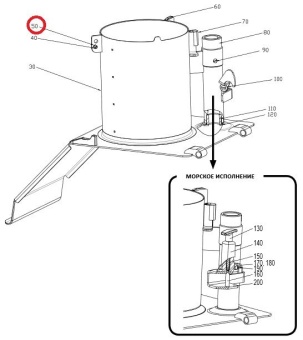 Гайка, M6M M4 A2 70 Hallde 14004 (Цилиндр подачи В) в ШефСтор (chefstore.ru)