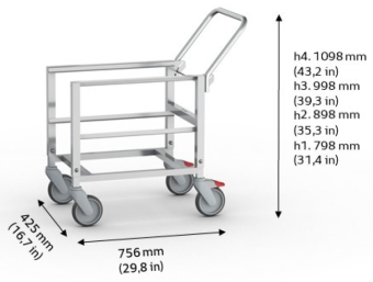 Тележка VarioMobil GN1-1 для 2-XS, 2-S RATIONAL 60.73.349 (3)