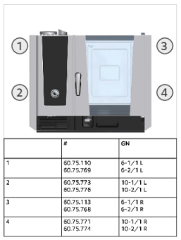 Теплозащитный экран 6-2-1 справа RATIONAL 60.75.768 (2)