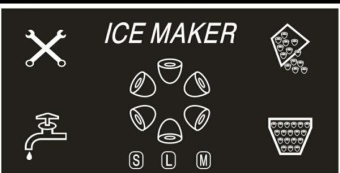 Льдогенератор пальчики Cooleq ICD-15W с измельчителем (панель управления 2)