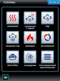 Пароконвектомат электрический Abat ПКА 10-1-1ПП2 рабочие режимы