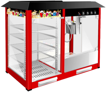 Аппарат для поп-корна с витриной AIRHOT POP-6W в ШефСтор (chefstore.ru)
