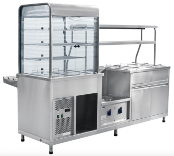 Прилавок-витрина (витрина справа) Abat ПВХМ-70КМУ нерж (210000802019) 2