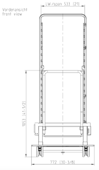 Рама с направляющими 20-2-1, 17 уровней RATIONAL 60.22.396 (3)