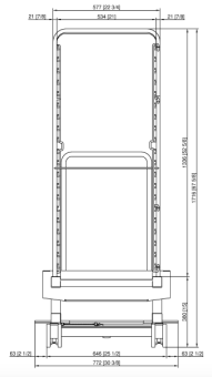 Рама с направляющими 20-2-1, 20 уровней RATIONAL 60.22.490 (3)