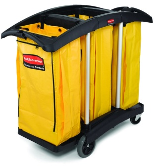 Тележка для уборки с тремя мешками Rubbermaid FG9T9200BLA в ШефСтор (chefstore.ru) 3