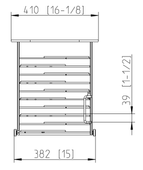 Тележка-кассета 6-1-1, 15 тарелок RATIONAL 60.61.701 (3)