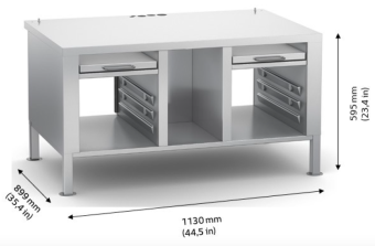 Подставка с ножками из нерж.стали 2-S RATIONAL 60.31.539 (Габаритные размеры)