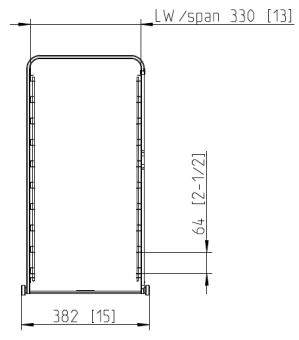 Рама с направляющими 10-1-1, 10 уровней RATIONAL 60.11.600 (3)